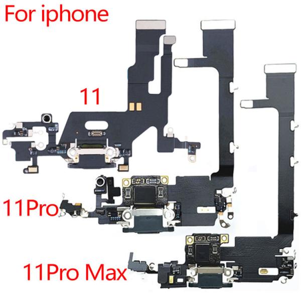 Black Mobile Charging Flex IC Repair Parts Dock Connector For Iphone 11 Pro