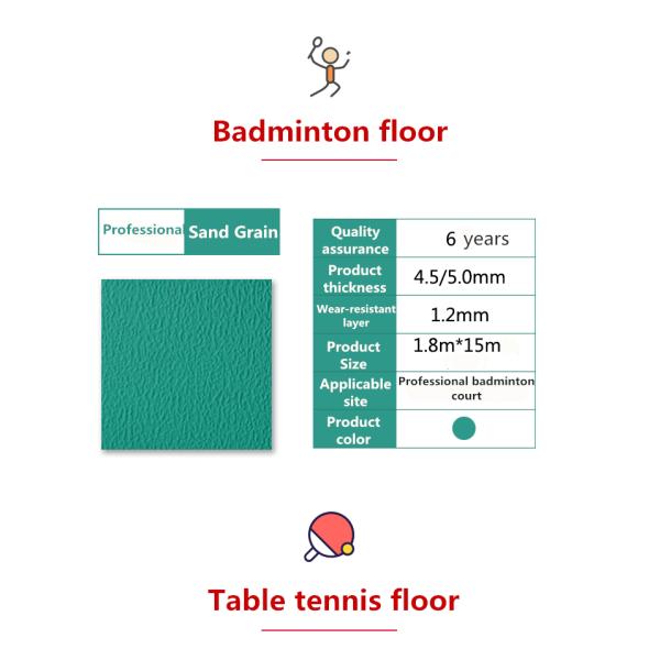 Настил крытого и на открытом воздухе спорта суда спорта PVC настила бадминтона