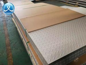 AISI Embossed Stainless Steel Diamond Plate Sheets / SS 304 Chequered Plate