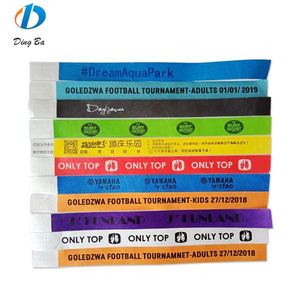 Custom Letters Theme Tyvek Paper Wrist Band for Event Security and Identification