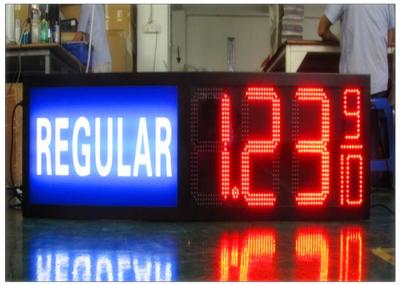 12 Inches Time / Temperature / Date LED Gas Station Price Signs Waterproof