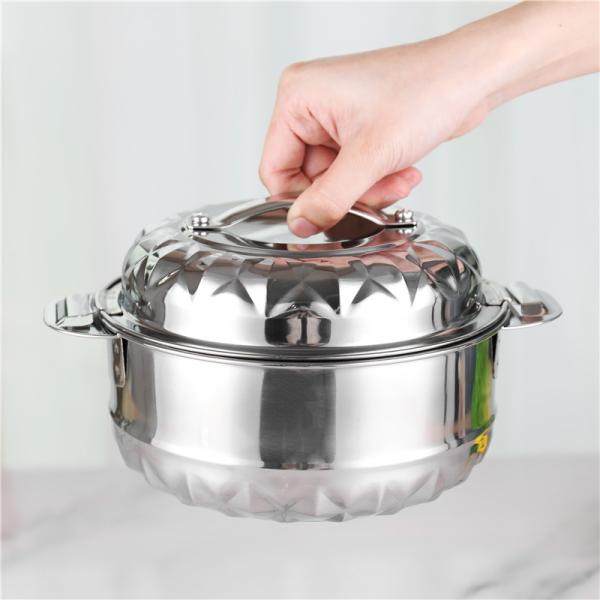 Double wall insulated stock pot set 4pcs kitchen cookware fresh box pot set