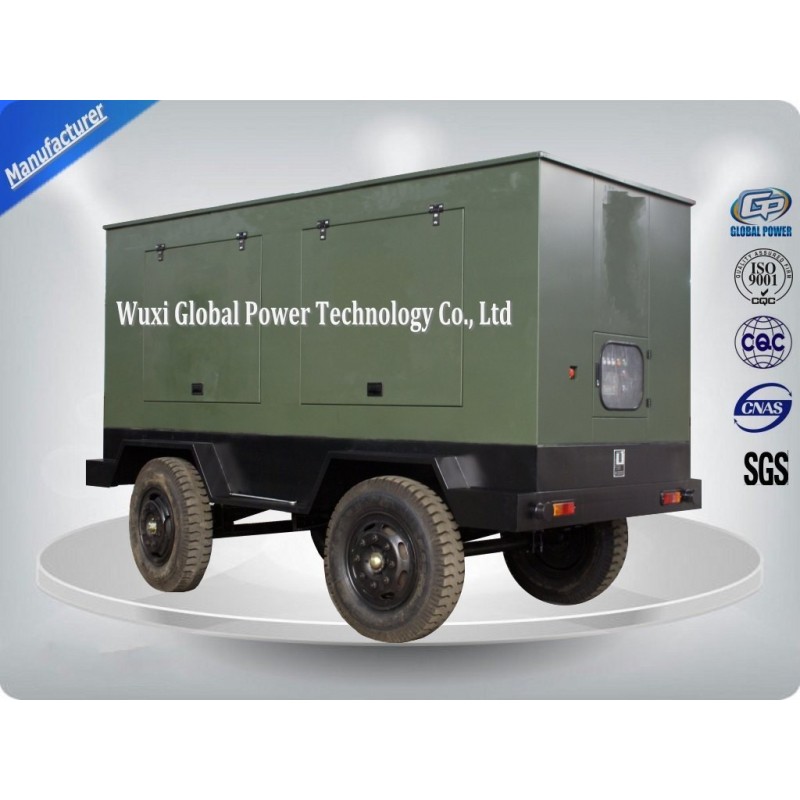 Vehicle AC 3 Phase Trailer Mounted Generator With Leaf Spring Suspension Structure Node