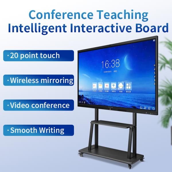 100 Android Windows Dual OS Interactive Smart Board 4K UHD Touch Display for Education Corporate Training