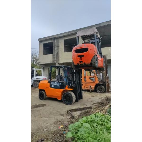 Toyota 50 Used Diesel Forklift 5 Ton Loading Capacity 1800mm Fork Length