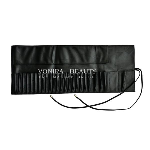 Кожа черноты сумки держателя мешка случая завальцовки щетки макияжа перемещения карманов портативной машинки 26 косметическая