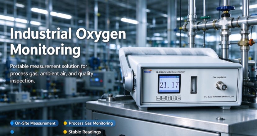 Portable Magnetic Oxygen Gas Analyzer Digital LCD Display Sound Alarm Oxygen Detector