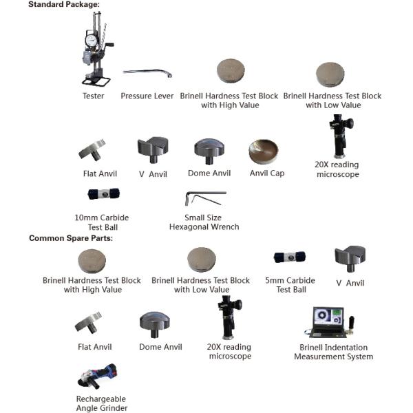 Hydraulic Portable Brinell Hardness Tester With Max Vertical Height 320mm Test Force 3000Kgf