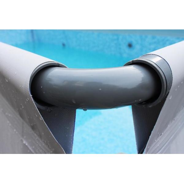 Piscina inflable de PVC ligera con marco metálico para uso doméstico