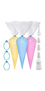 Biodegradable Pastry Piping Bags, Cake Decorating Bags, Baking Cookies Candy Supplies Kits,  Icing Bags