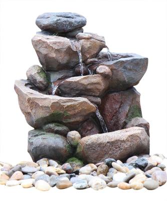 Professional 3 Tier Outside Rock Water Fountains For Garden Ornaments
