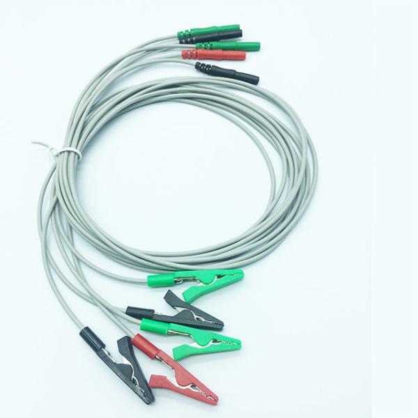 Normal Din Plug System Latex Free TPU ECG Lead Wire
