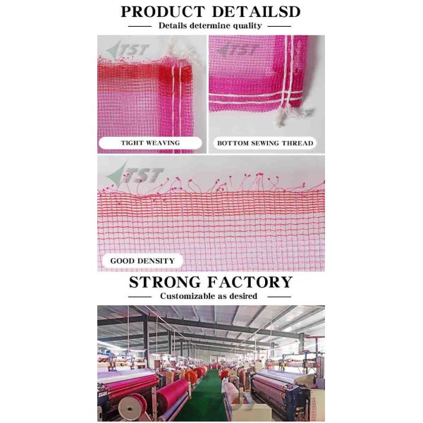 5kg 10kg 25kg 50kg Virgin PE Leno Mesh Bag For Garlic And Ginger