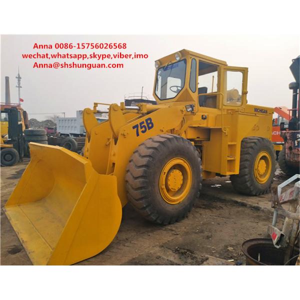 4 Speed Manual Used Wheel Loaders , Japanese TCM 75B Wheel Loader