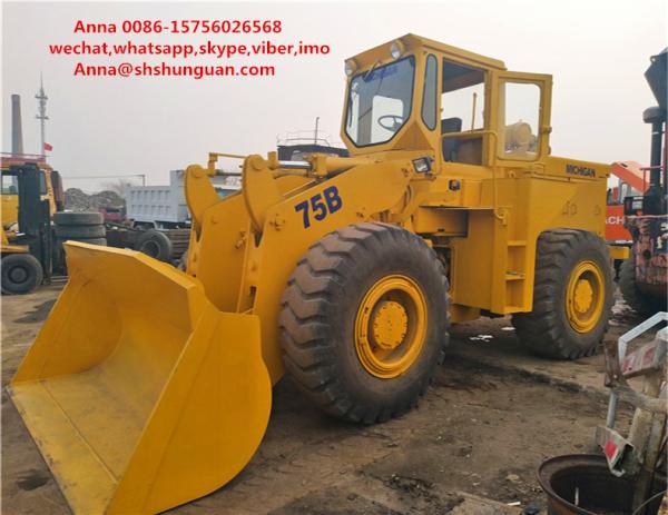 4 Speed Manual Used Wheel Loaders , Japanese TCM 75B Wheel Loader