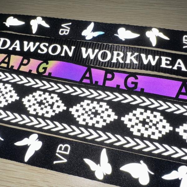 Etiquetas impresas a medida Etiquetas para ropa Logotipo reflectante Lavable