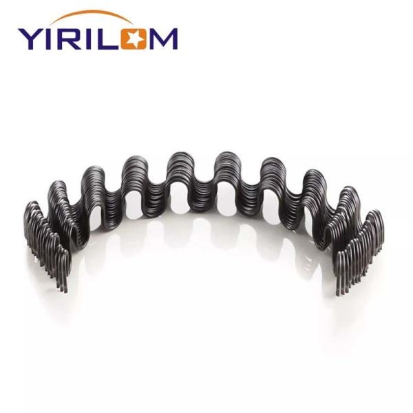 Black Zigzag Spring For Home Furniture With Customized Arc Height 16-35mm Width For Sofa Seating
