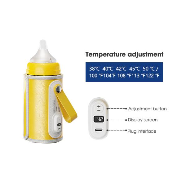 Aquecedor ajustável elétrico do saco do leite materno de USB do aquecedor da garrafa do controle de temperatura