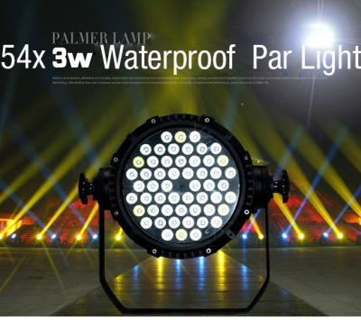 Evento impermeável do diodo emissor de luz da paridade que ilumina o projetor do teatro do DJ da fase de 162Watt 54X3W RGB DMX 512