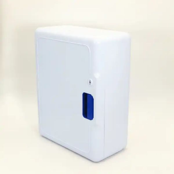 Plastic First Aid Kit Box Cabinet Large Wall Mounted Storage Case With Lock