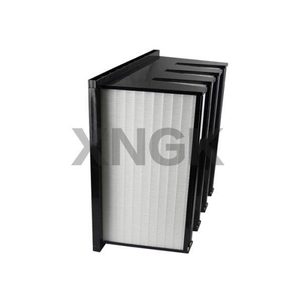 Commercial / Industrial V Bank Filter For HVAC System Dove Tailed Neoprene Gasket