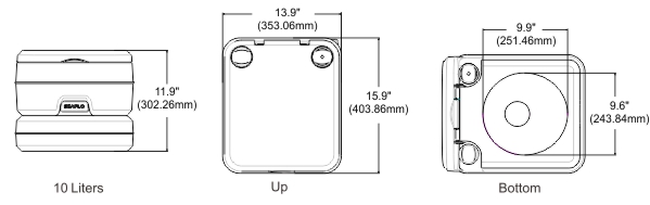 20 L White Color Portable Boat Toilet Rv Camping , Marine Toilet Systems