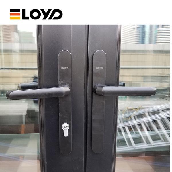 Exterior Hotel Entrance Folding Patio Doors Double Accordion Glass Sliding Doors