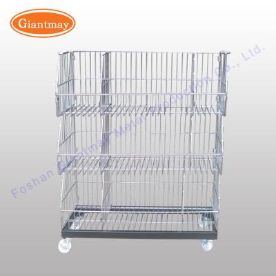 Cremalheira Mesh Display Stand With Wheels do pão do bufete do metal