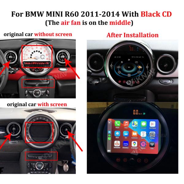 автомобильный радиоприемник андроида 1024X600 автоматический для бондаря R56 R60 2007 2014 BMW мини