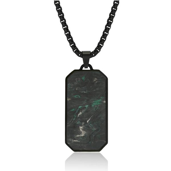 Design Custom Men's Forged Carbon Fiber Pendant Fashion Necklace New Jewelry Accessories For Gift