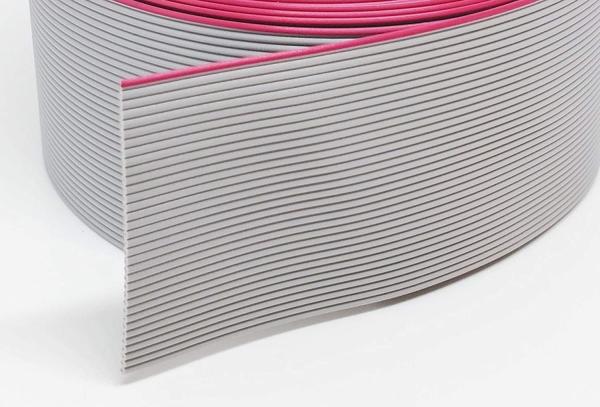 1.27mm Spaced Flat Ribbon Cable 28AWG PBT PVC Insulator 5FT Length