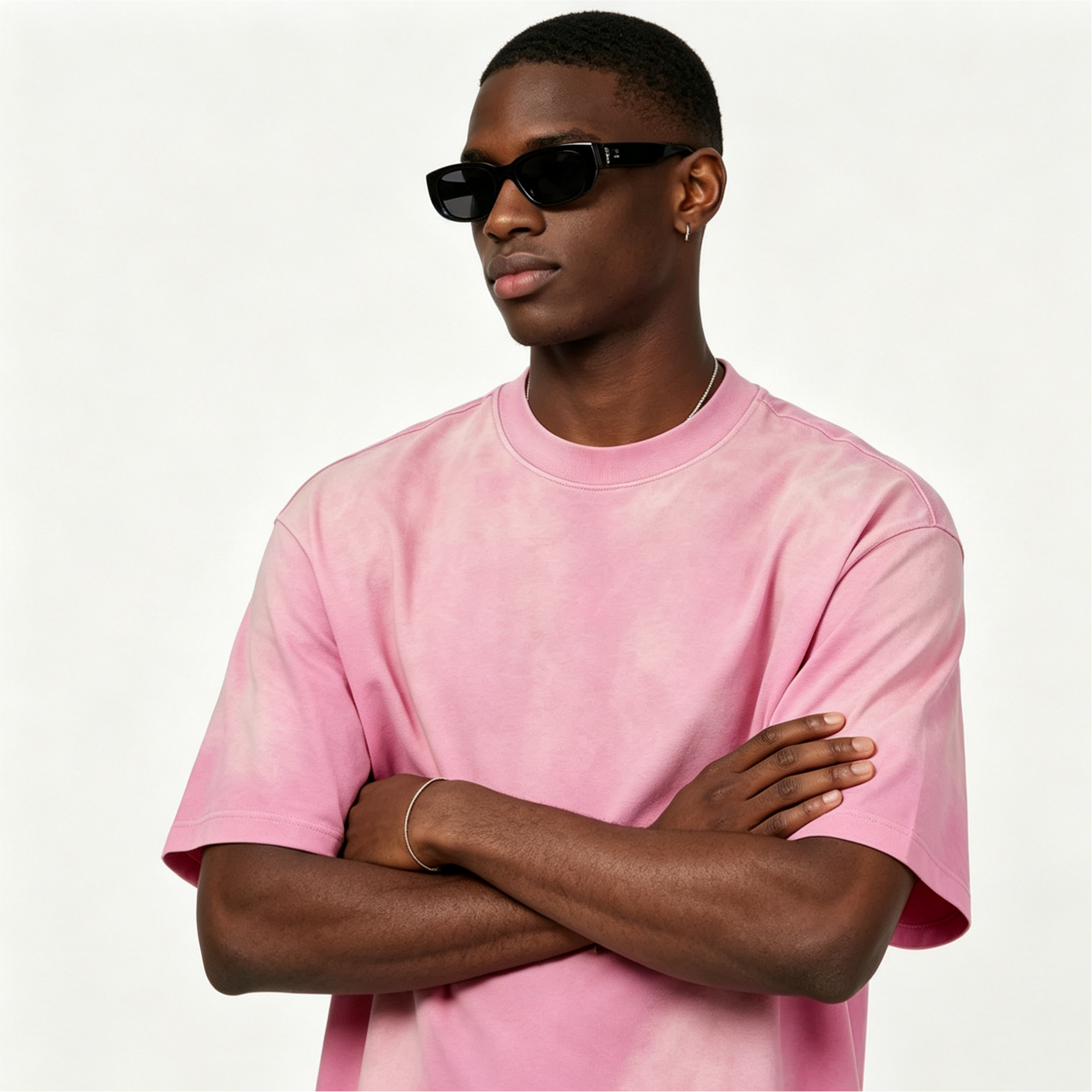 Men’s Vintage Washed Cotton T-Shirt 270GSM Oversized High Street Casual Tee
