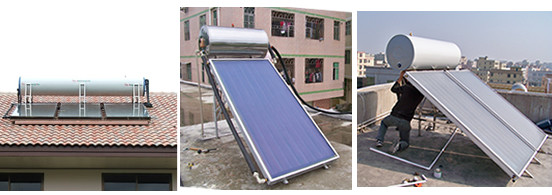Stable Flat Plate Solar Water Heater , 0.6Mpa Compact Solar Water Heater