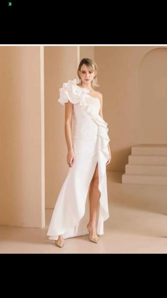 Romantic Strapless Evening Dress for Dinner