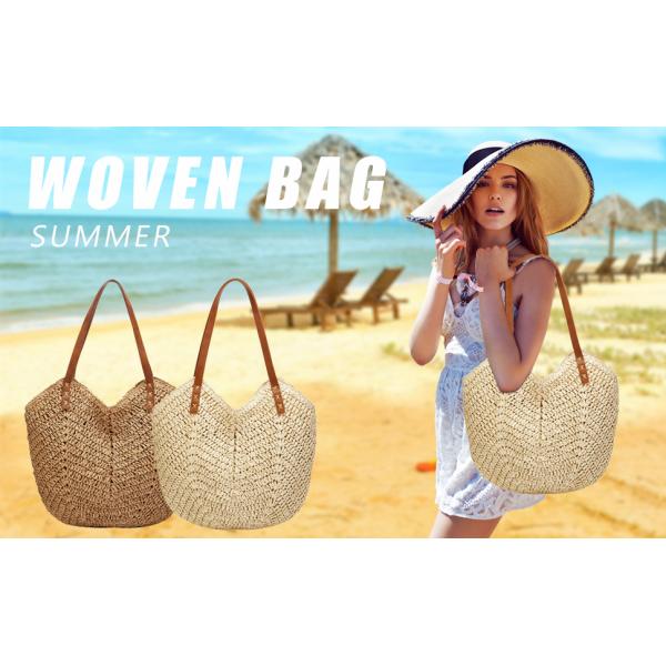 Straw Bags for Women Summer Beach Woven Tote Hobo Handbag Casual Straw Shoulder Bags for Travel Vocation