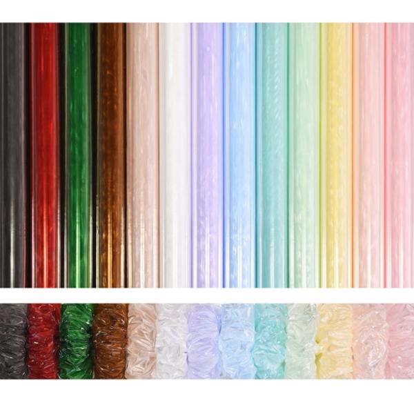 Waterproof Thickened Colored Glass Cup Flower Art Wrapping Paper with Minimalist Design and 6-Thread Glass Texture