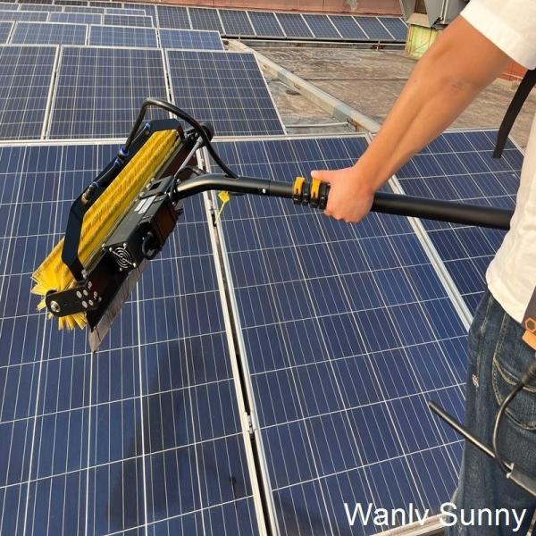 Espinha de água portátil e bateria de lítio Alimentada com fibra de carbono Painel Solar Escova de Lavar