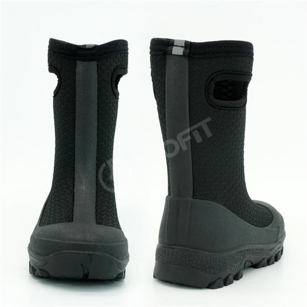 BSCI Womens Warm Rubber Boots , Chemical Resistant Kids Neoprene Rain Boots
