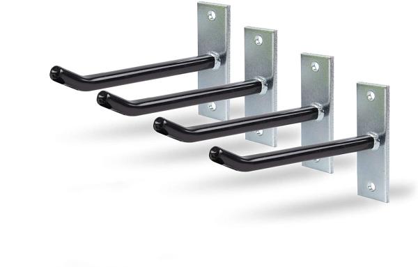 Garage Wall Tool Holder Organization System Storage Tire Hooks in Black Carbon Steel