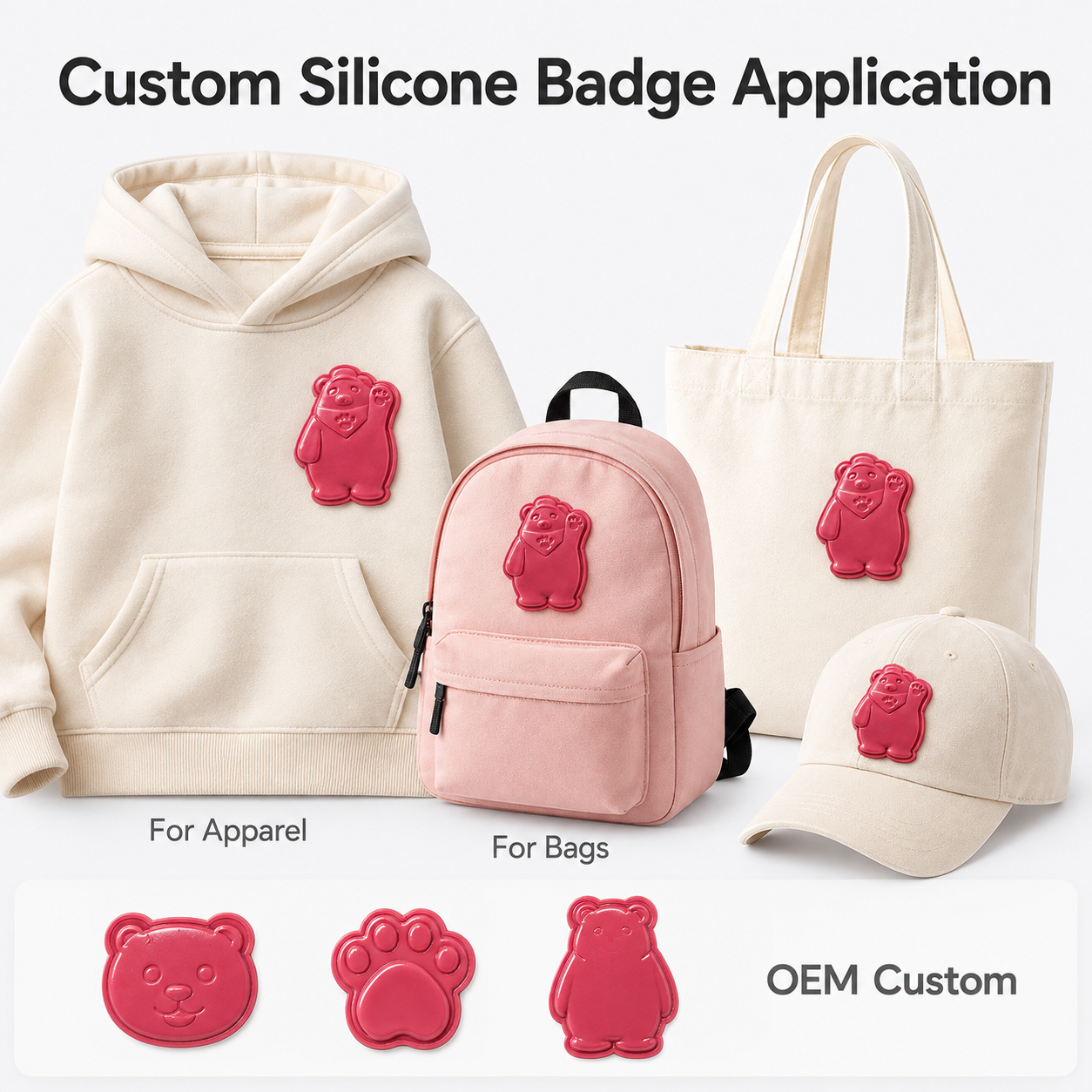 Custom Bear Fridge Magnets Badge with Full Colorful Oekotex TPU and Eco-friendly Custom Designs for Promotional Souvenir Gifts