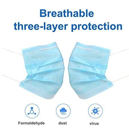 Blue White Medical Surgical Face Mask Pp Non Woven Meltblown Fabric 17.5*9.5cm