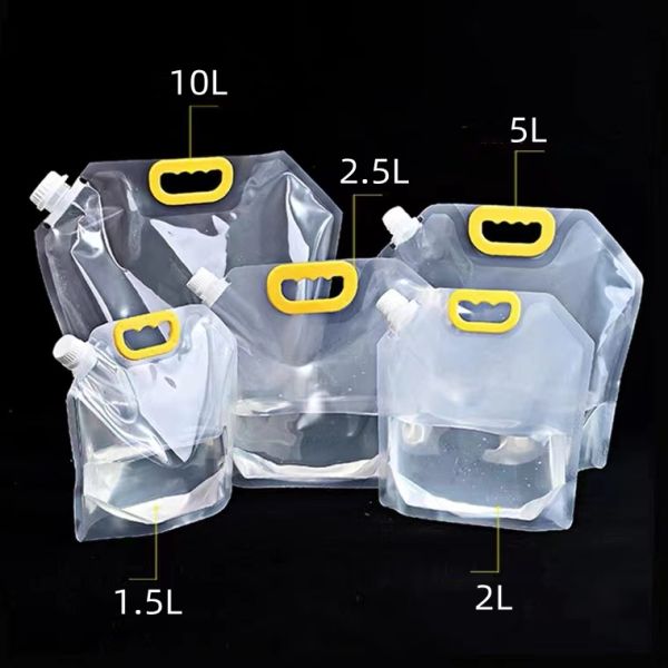 Custom Transparent Liquid Pouch Spout Bag Stand up Beverage Plastic Package Pouch With Spout