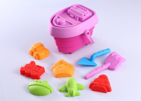 10 Pcs Hard Plastic Beach Sand Set Toys W / Vehicle Animal Molds Bucket Shovel 15 