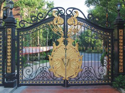 Wrought Iron Cast Iron Decor Security Entrance Cast Iron Garden Gate Tree Shaped For Home Ornaments