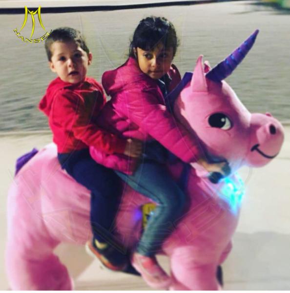 Hansel used commercial amusement park sales kids ride on unicorn toy