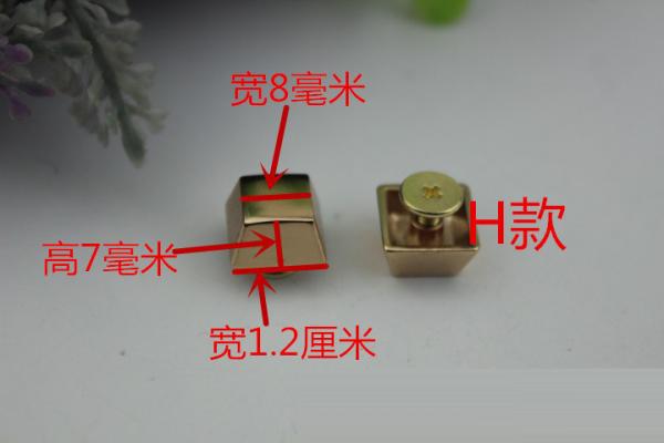 2019 New idea products design square 8 mm gold metal decorative rivets for handbag