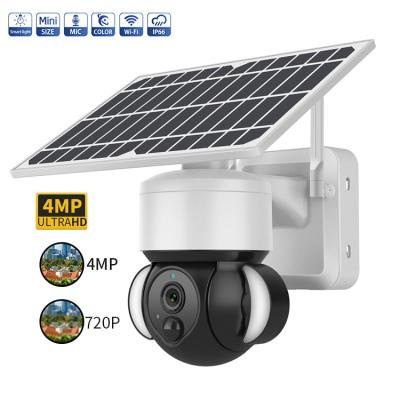Câmera solar Grey White Black Color With da fiscalização 4G da abóbada construído na bateria