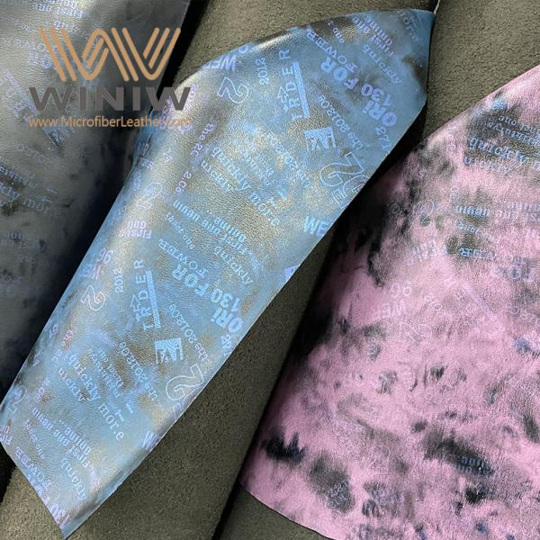 Water Repellent Thin Faux Leather Fabric Synthetic Microfiber Leather For Shoes