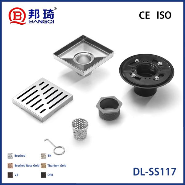 BQ-117 Drainage de plancher américain en acier inoxydable