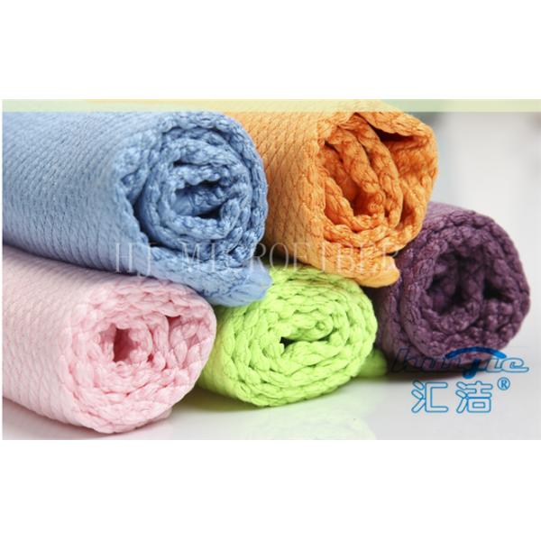 Red / Blue / Yellow Washable Microfiber Glass Cleaning Cloth For Window Cleaning